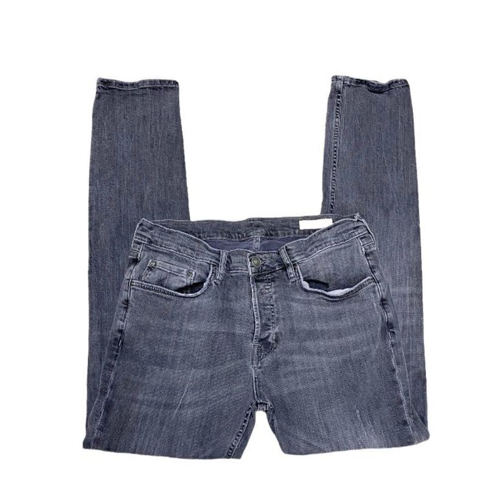 All Saints Grey Cigarette Button Fly Jeans Size 32